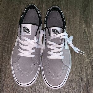 Vans Sk8-Low Paisley Gray True White Sneakers, Size: Men's 7.5 | Women’s 9